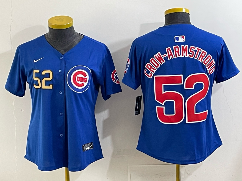 Youth Chicago Cubs #52 Crow Armstrong Blue Nike MLB 2025 Jersey 006->youth mlb jersey->Youth Jersey
